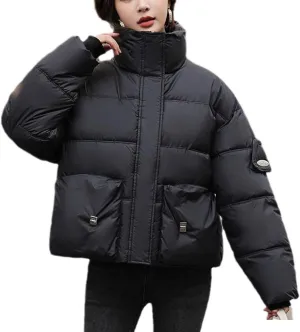 Women Thick Down Cotton Padded Short Coat Female Plus Size Oversize Casual Loose Warm Parkas Winter Jacket