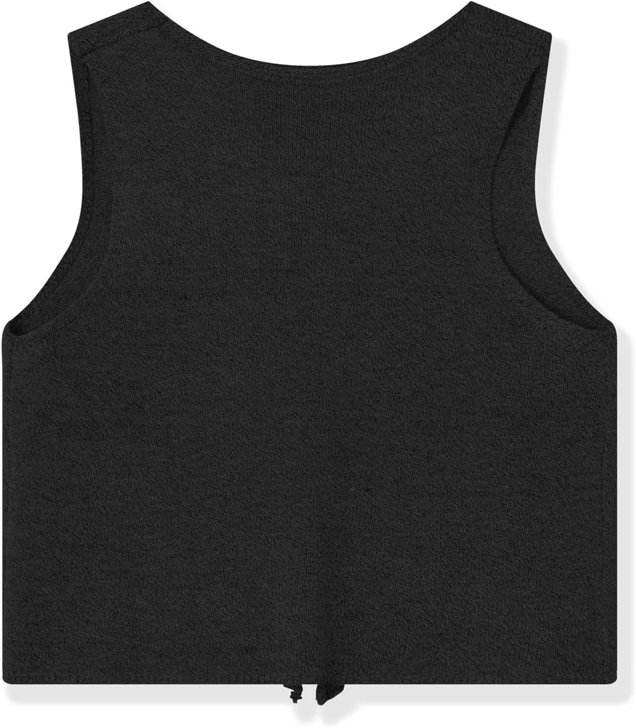 Women Tie Front Sweater Vest Top Sleeveless Y2k Knit V Neck Tank Tops Crochet Casual Going Out Tops Streetwear