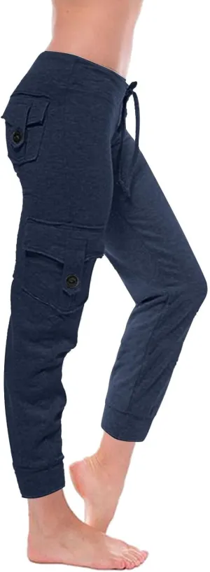 Women Trendy Cargo Pants High Waist Baggy Cotton Multiple Pockets Straight Wide Leg Trousers Cargo Y2K Capris Pants