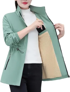 Women Winter Jacket Windbreaker Coat Mid Long Hooded Cotton Padded Jackets