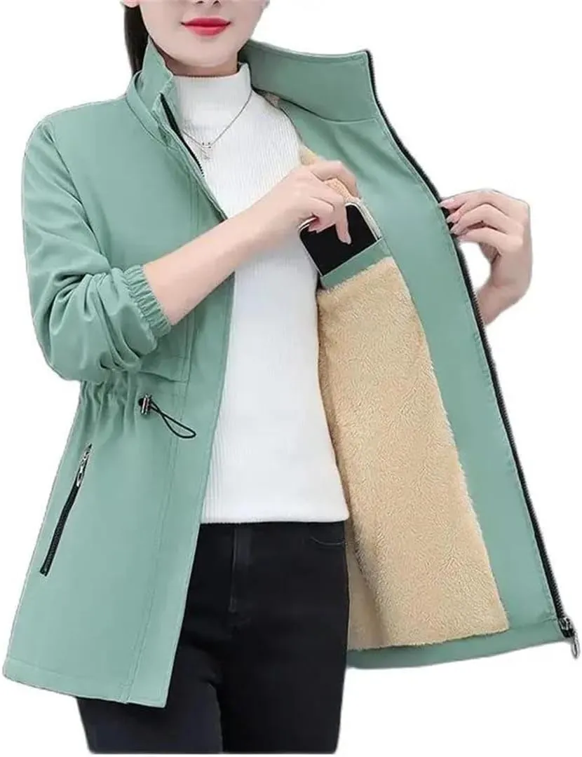 Women Winter Jacket Windbreaker Coat Mid Long Hooded Cotton Padded Jackets