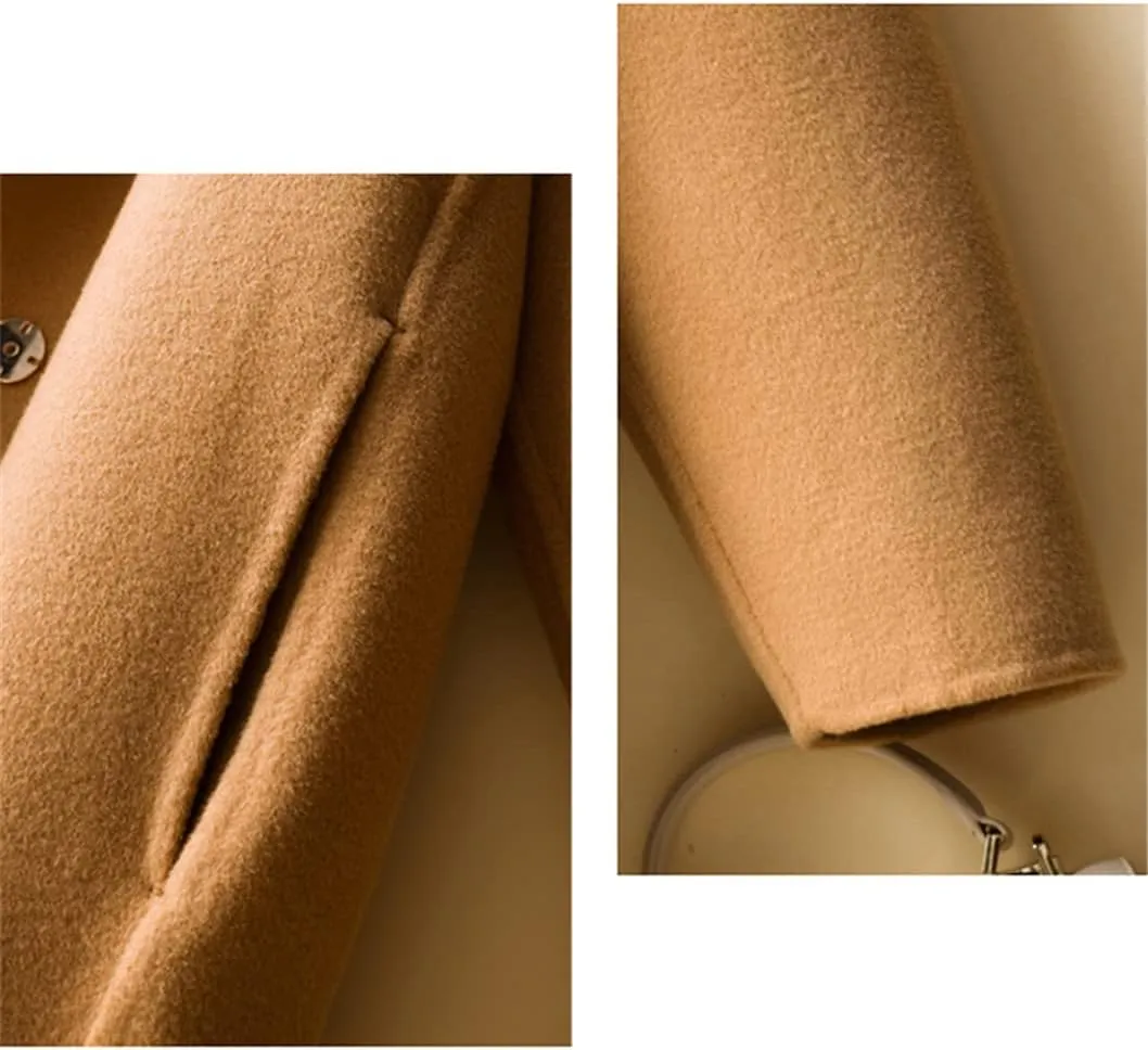 Women Wool Coat Casual Long Outerwear Loose Overcoat Autumn Winter Fashion Trench Coat