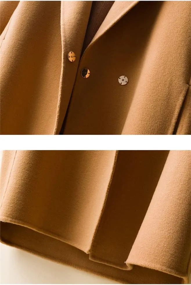 Women Wool Coat Casual Long Outerwear Loose Overcoat Autumn Winter Fashion Trench Coat