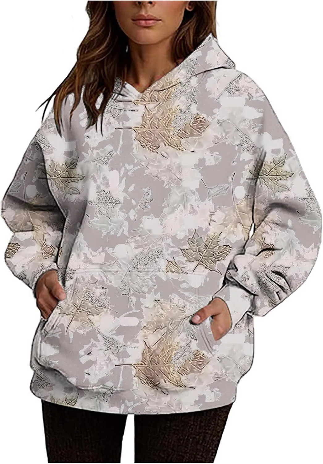 Womens 2024 Fall Sweatshirt Long Sleeve Fashion Graphic Design Pullover Hoodies Casual Oversized Sweaters Clothes