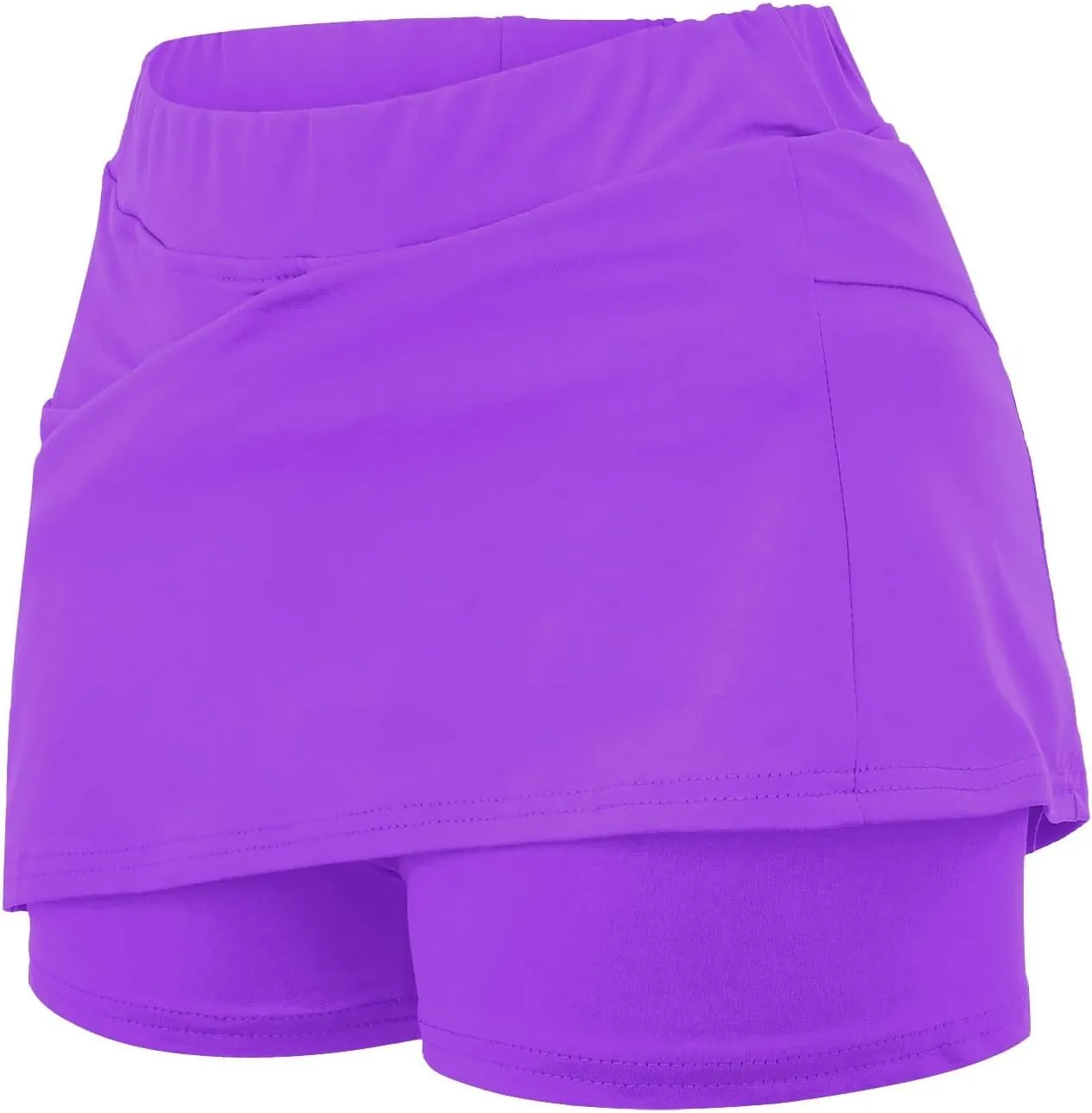 Womens Athletic Shorts Tennis Golf Skorts Skirt with Shorts Underneath High Waisted Athletic Skirt