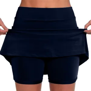 Womens Athletic Shorts Tennis Golf Skorts Skirt with Shorts Underneath High Waisted Athletic Skirt