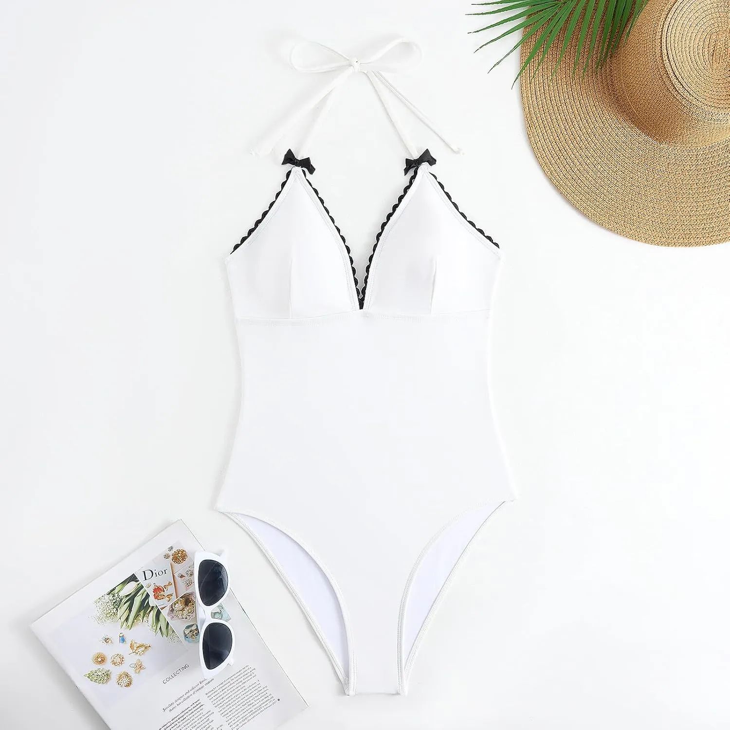 Women's Beach Match Elegant Swimsuits Sets - Pink Floral Triangle Bikini Swimsuits