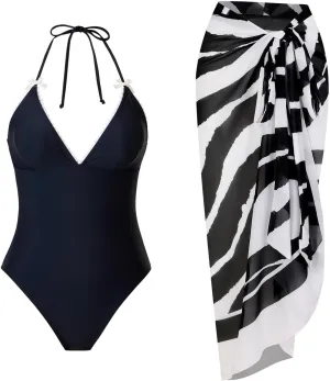 Women's Beach Match Elegant Swimsuits Sets - Pink Floral Triangle Bikini Swimsuits