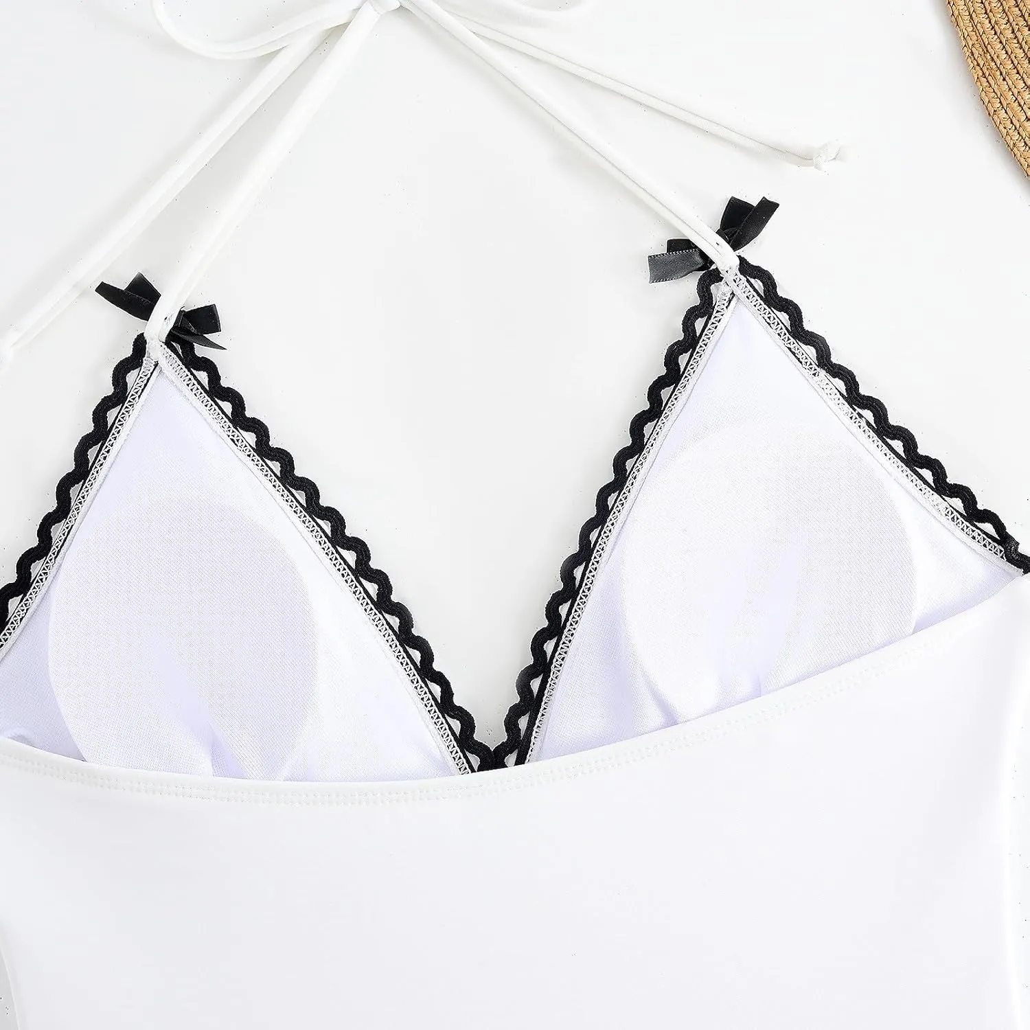 Women's Beach Match Elegant Swimsuits Sets - Pink Floral Triangle Bikini Swimsuits
