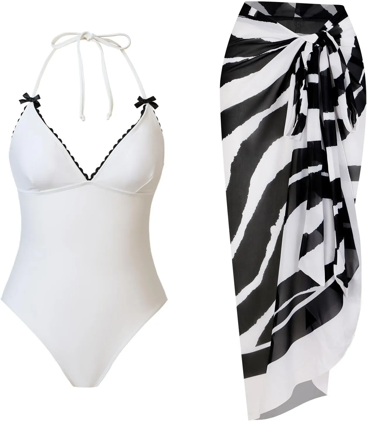 Women's Beach Match Elegant Swimsuits Sets - Pink Floral Triangle Bikini Swimsuits