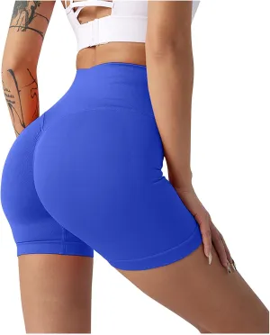 Womens Butt Lifting Yoga Shorts Scrunch Butt Tummy Control High Waisted Workout Shorts Gym Yoga Biker Shorts