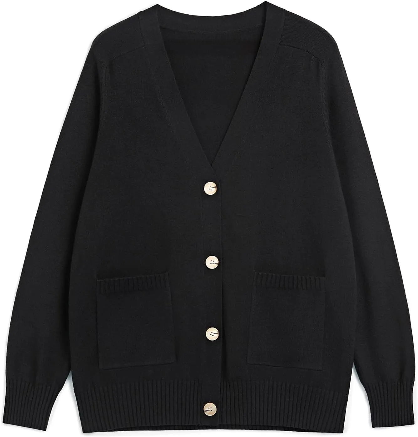 Women's Cardigan Sweaters 2024 Fall Oversized Lightweight Cardigans Open Front Button Knit Outerwear with Pockets