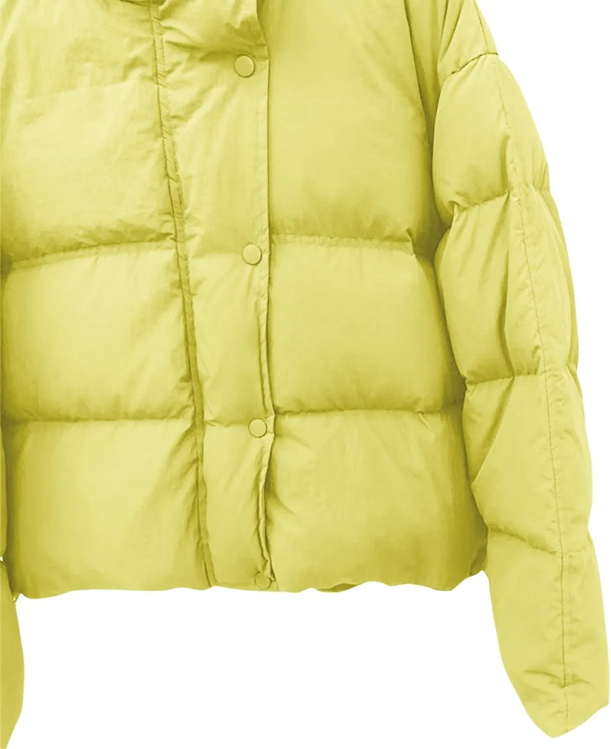 Womens Cropped Puffer Jackets Thicken Winter Coat Puffy Down Jacket Parkas Bubble Outerwear Quilted Lightweight Jackets