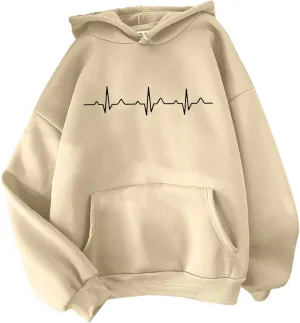 Womens Hoodies Casual Long Sleeve Drawstring Fashion Autumn And Winter Color Gradient Sweaters Casual Fashion