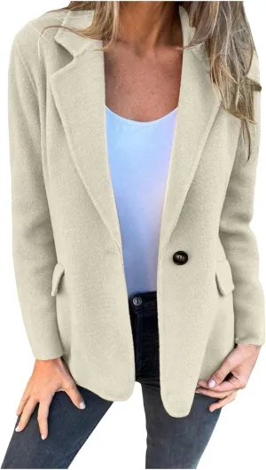 Womens Jackets Casual Single Breasted Hooded Jacket Lapel Neck Long Sleeve Solid Color Trench Coat for Women 2024