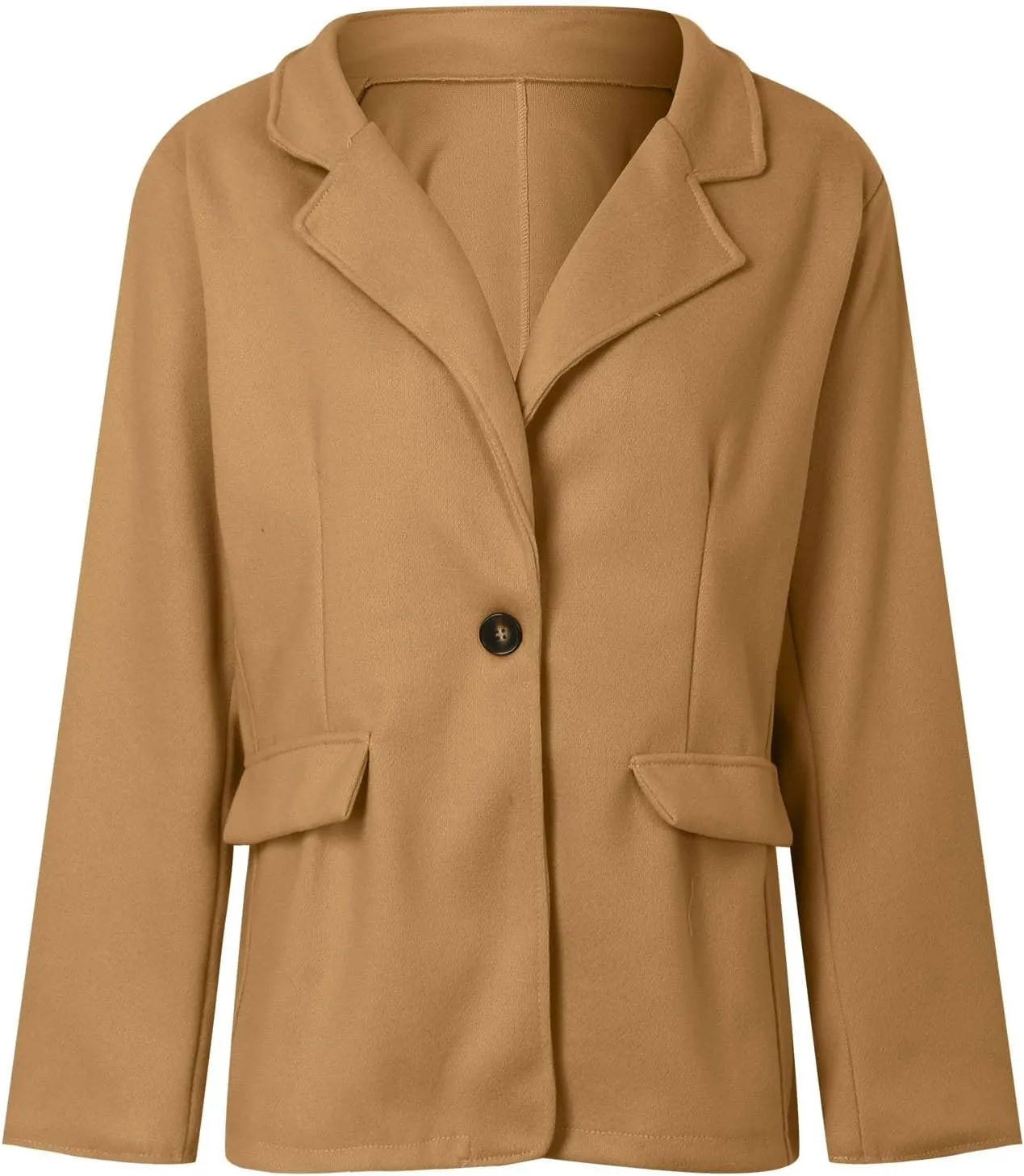 Womens Jackets Casual Single Breasted Hooded Jacket Lapel Neck Long Sleeve Solid Color Trench Coat for Women 2024