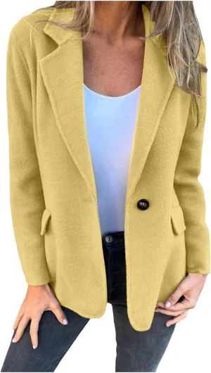 Womens Jackets Casual Single Breasted Hooded Jacket Lapel Neck Long Sleeve Solid Color Trench Coat for Women 2024