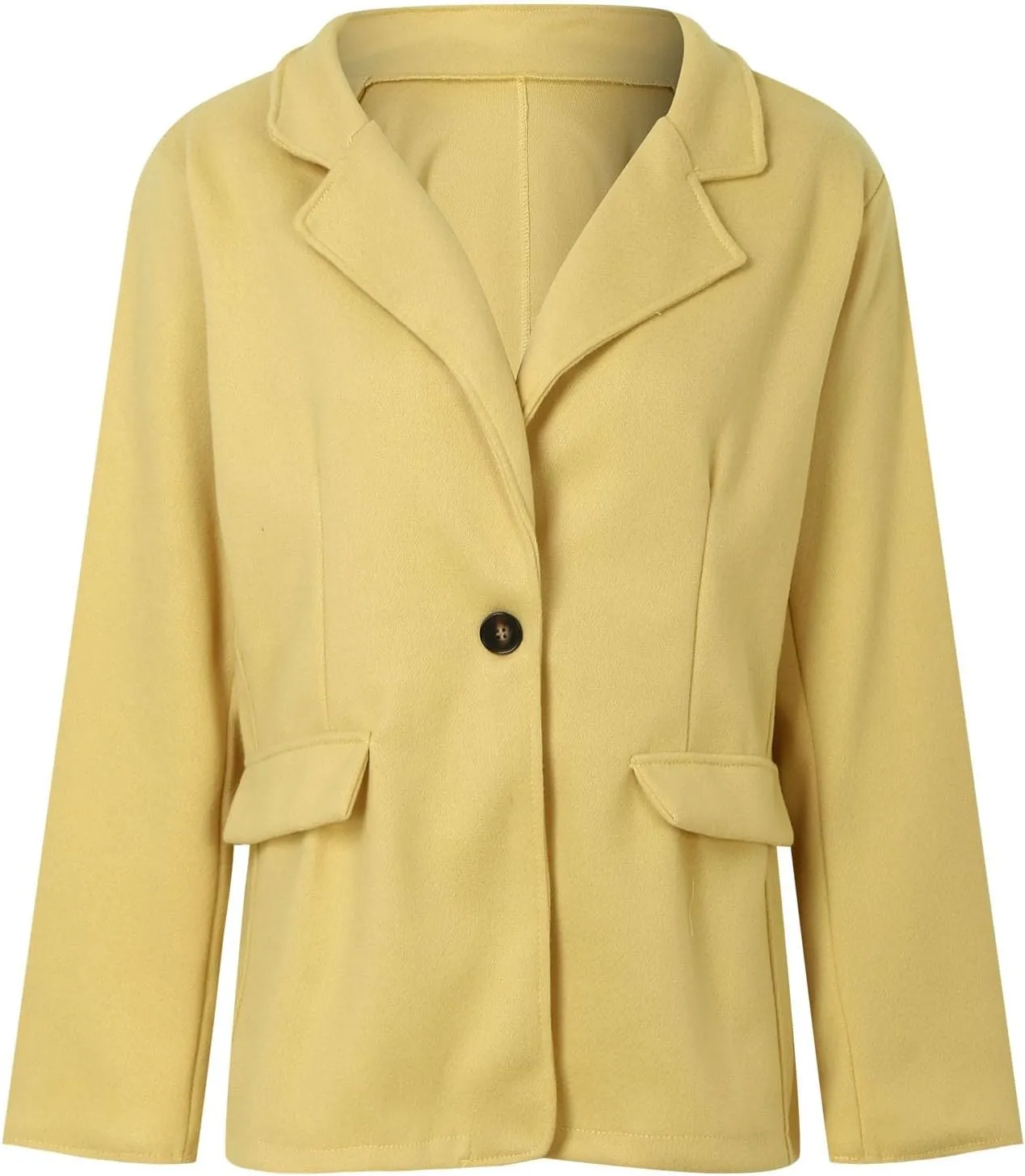 Womens Jackets Casual Single Breasted Hooded Jacket Lapel Neck Long Sleeve Solid Color Trench Coat for Women 2024