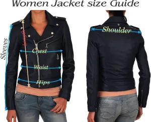 Women's Leather Jacket Motorcycle Quilted Bomber Stylish Biker Outerwear White Real Leather Jacket Women