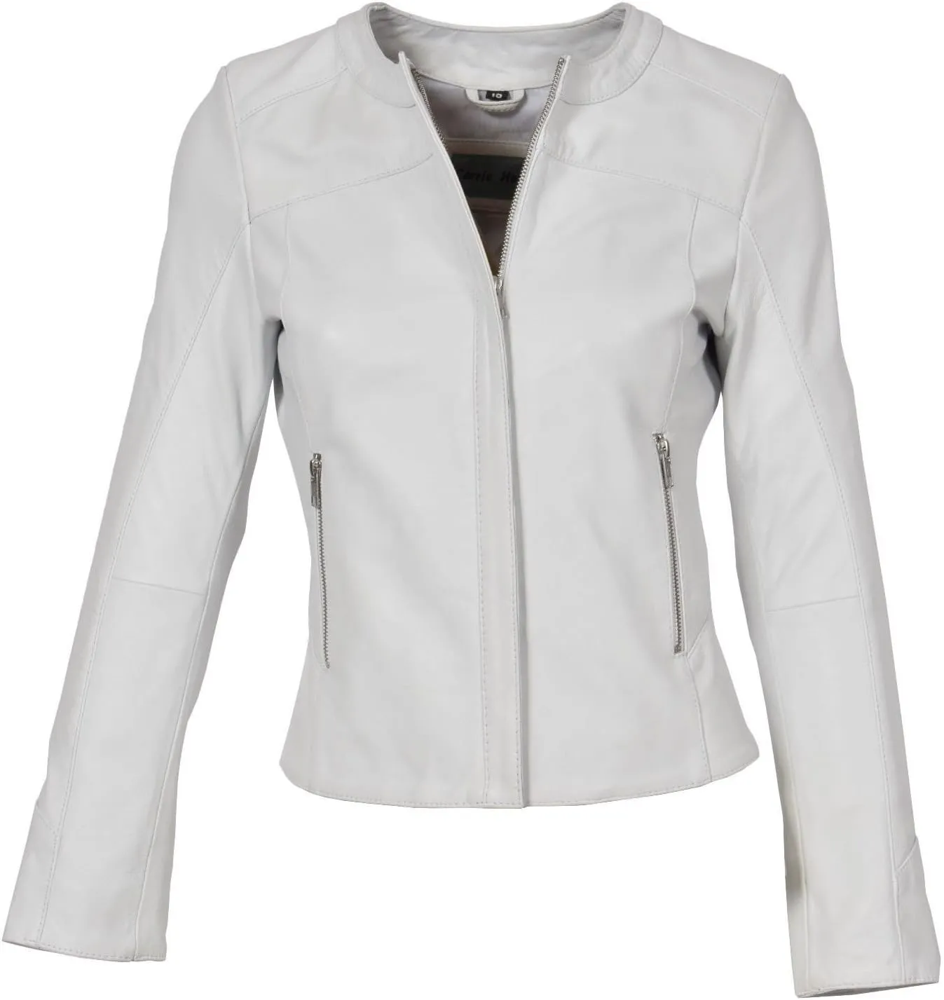 Womens Leather Jackets Motorcycle Quilted Bomber Stylish Biker Outerwear White Real Leather Jacket Women