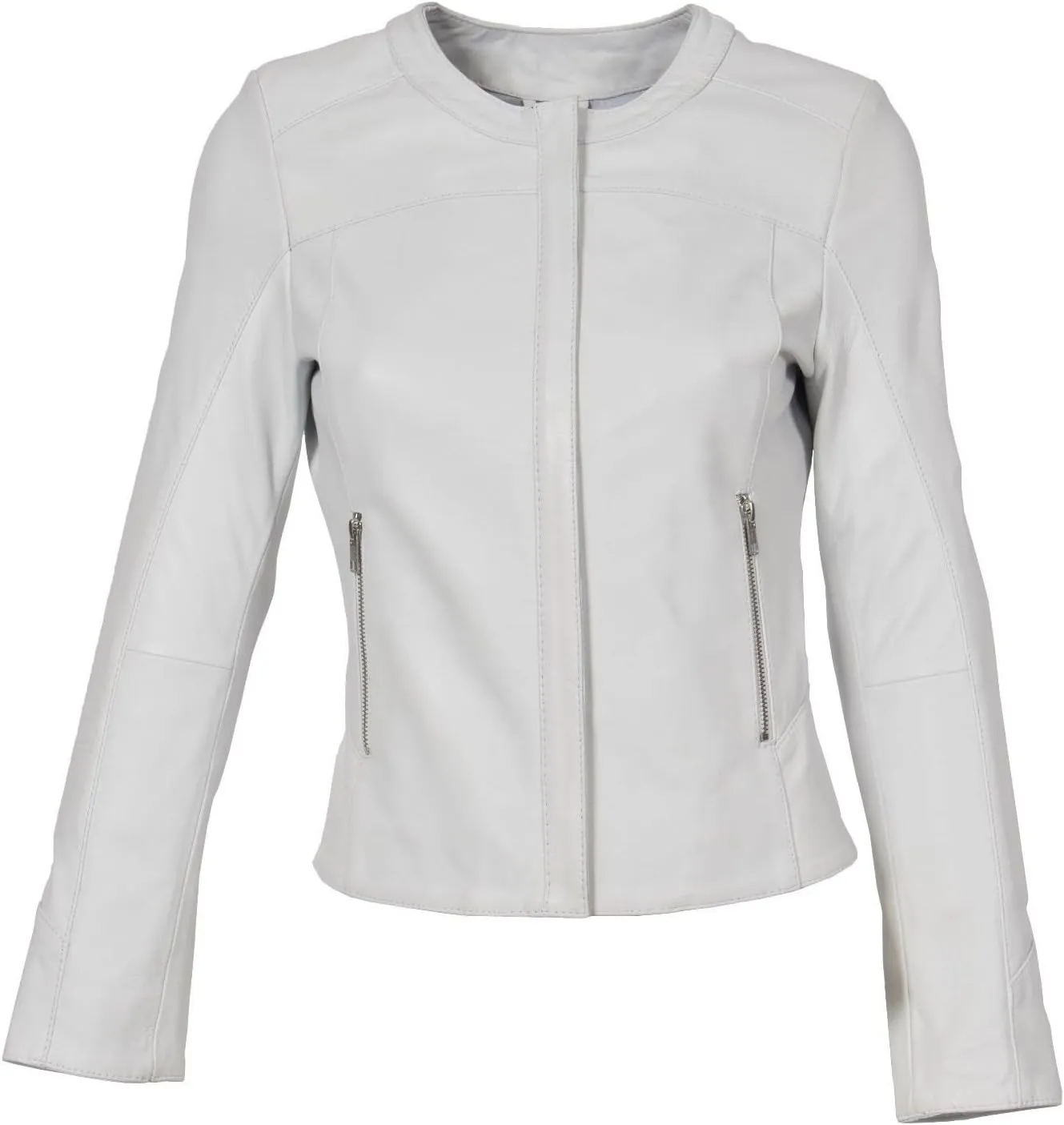 Womens Leather Jackets Motorcycle Quilted Bomber Stylish Biker Outerwear White Real Leather Jacket Women