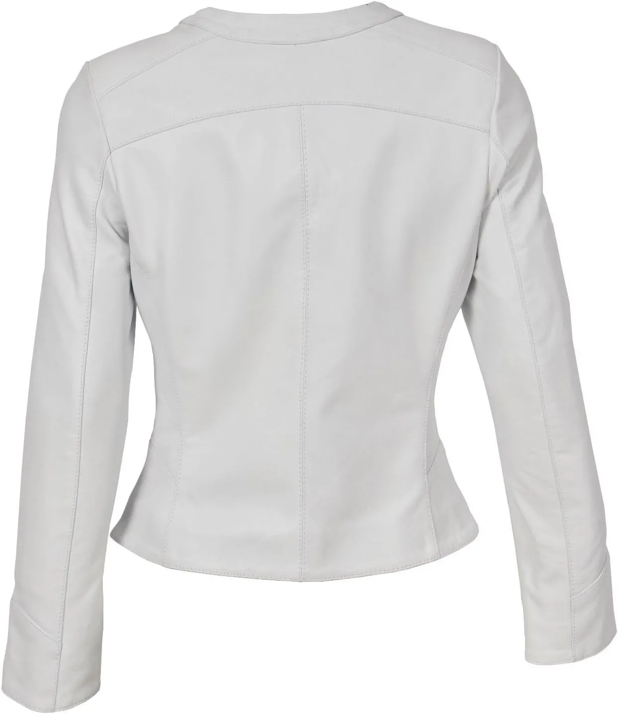 Womens Leather Jackets Motorcycle Quilted Bomber Stylish Biker Outerwear White Real Leather Jacket Women