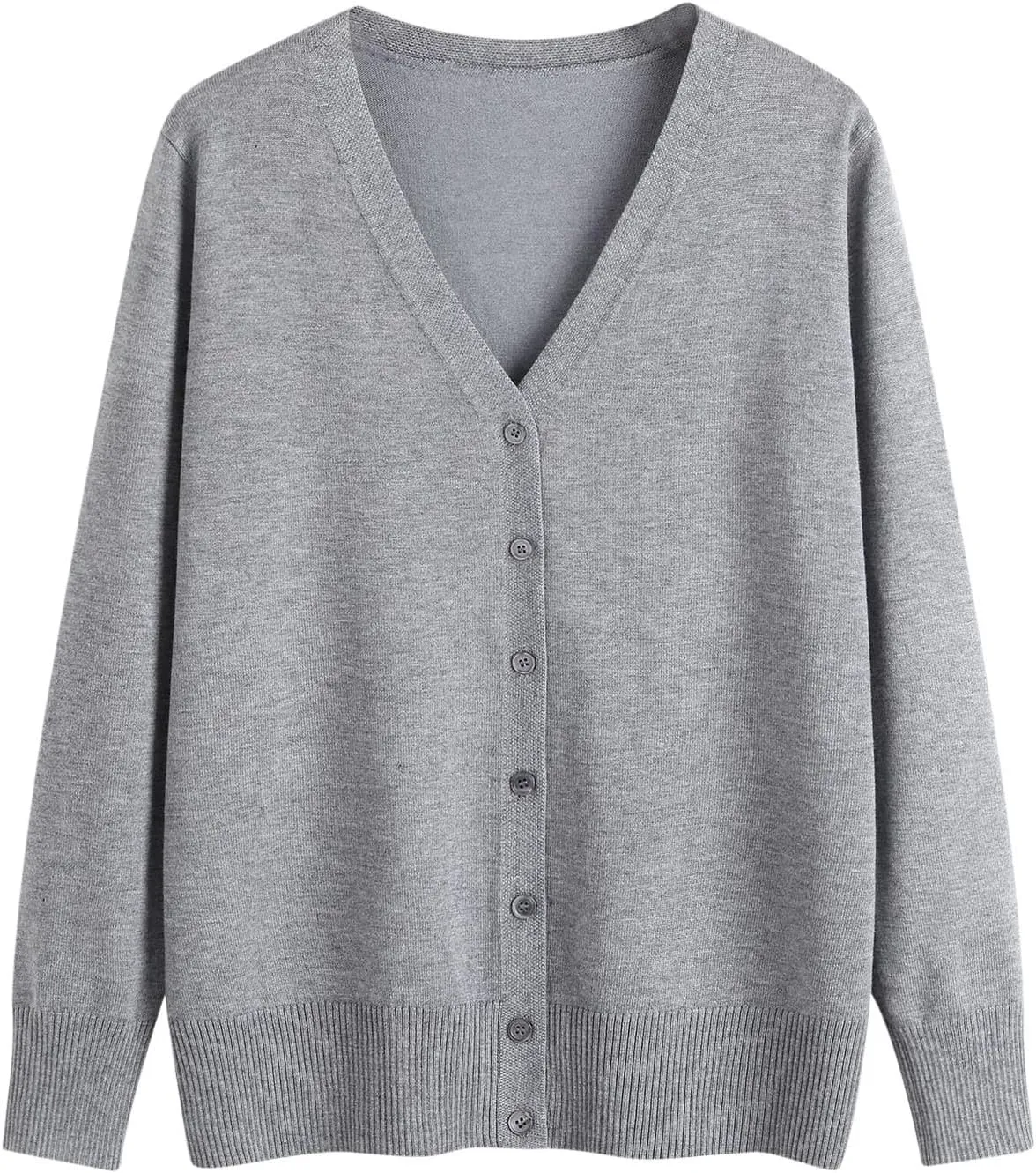 Women's Ribbed Knit Crop Cardigan Sweater Button Down V Neck Long Sleeve Tops Cute Oversized Jumper Aesthetic Knitwear