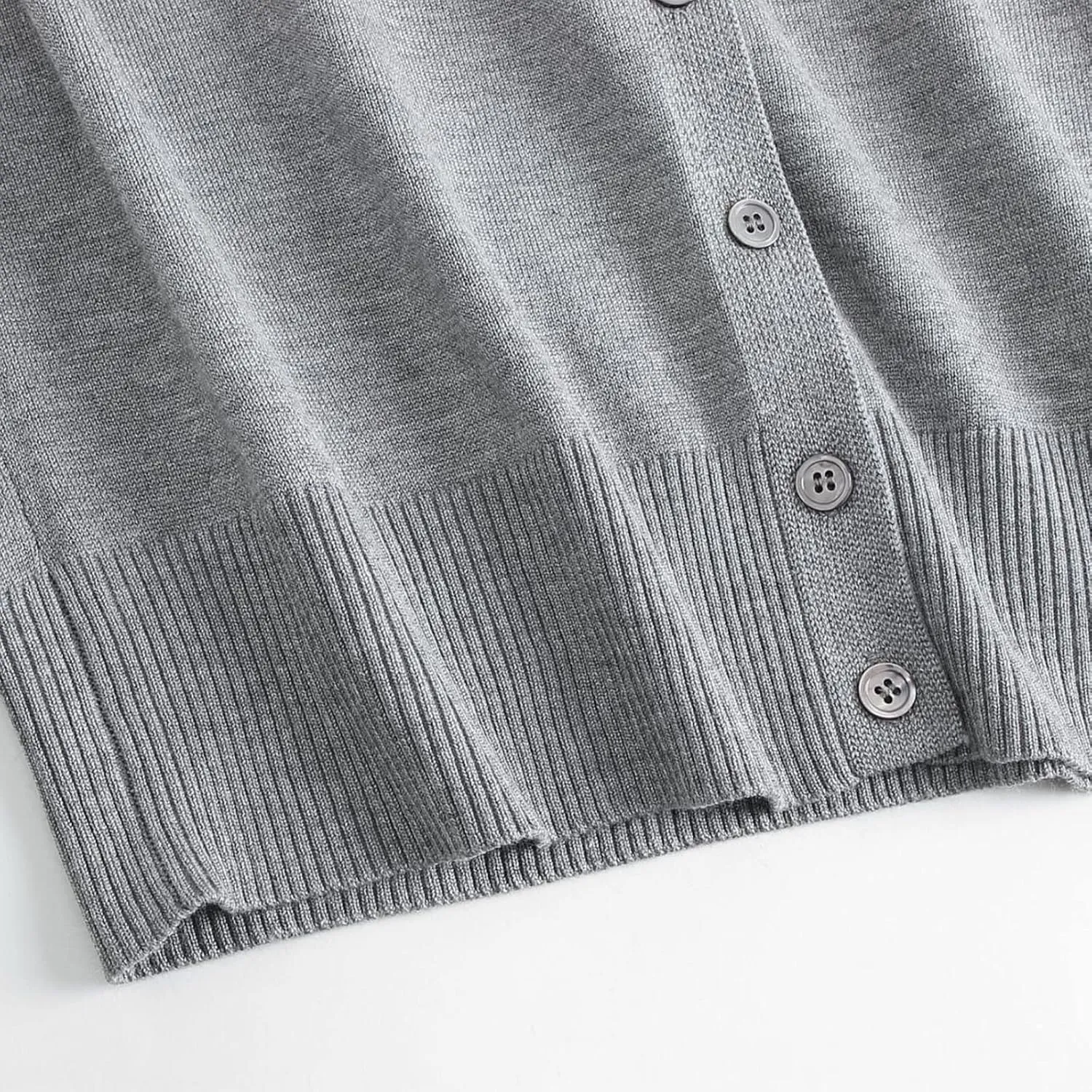 Women's Ribbed Knit Crop Cardigan Sweater Button Down V Neck Long Sleeve Tops Cute Oversized Jumper Aesthetic Knitwear
