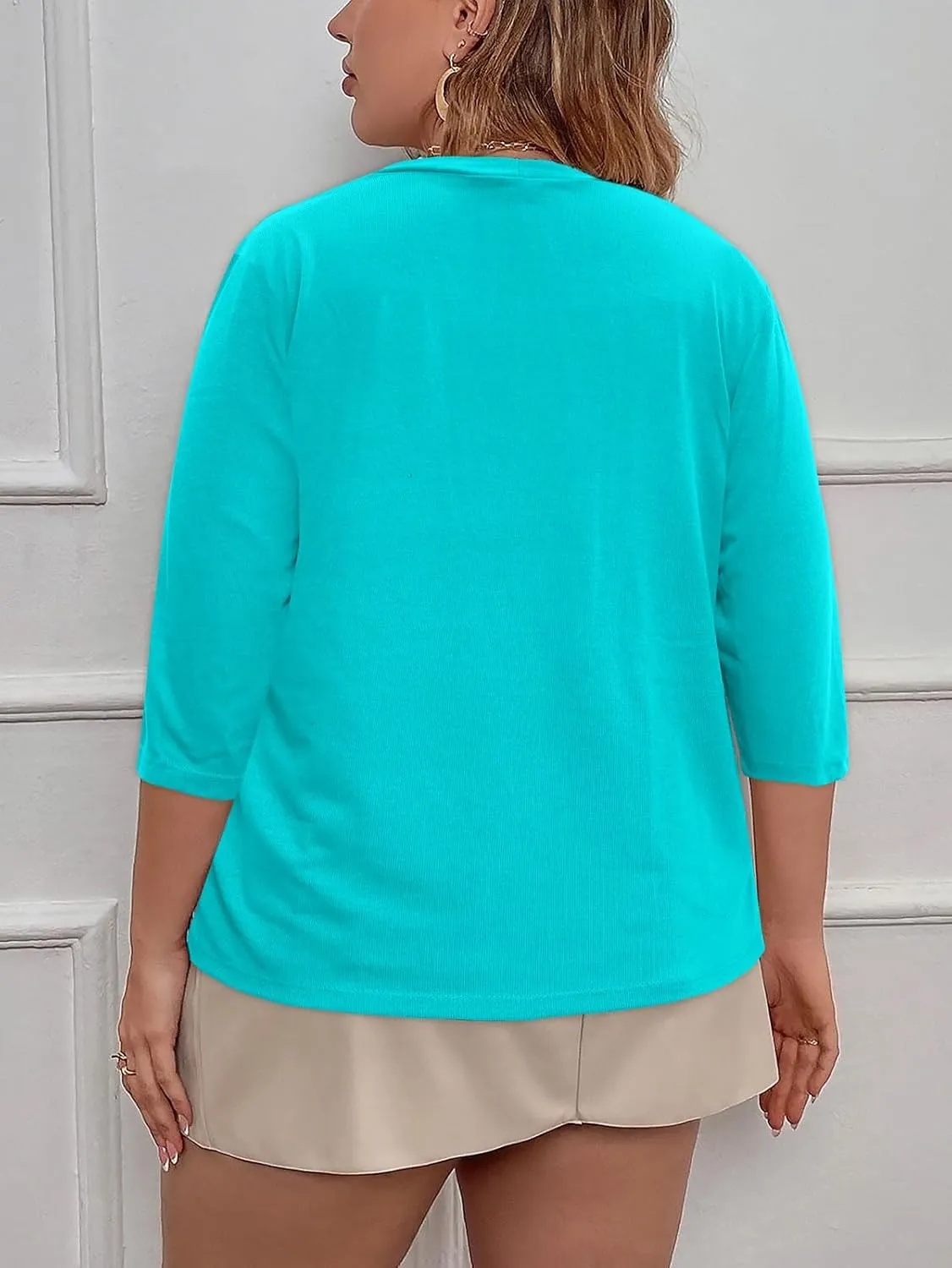 Women's Short Sleeve Cardigan Knit Sweaters Cropped Open Front Shrug Bolero