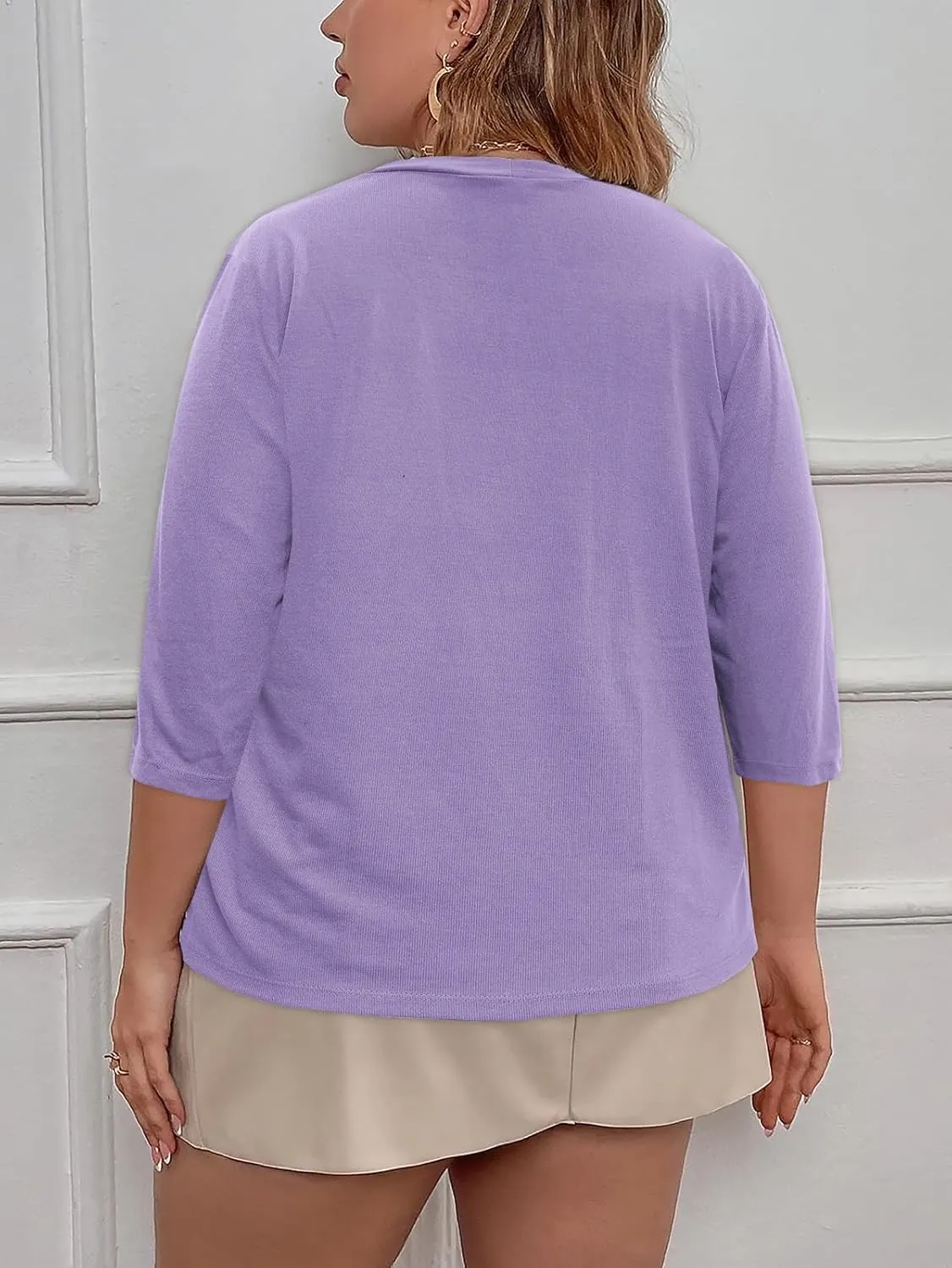Women's Short Sleeve Cardigan Knit Sweaters Cropped Open Front Shrug Bolero