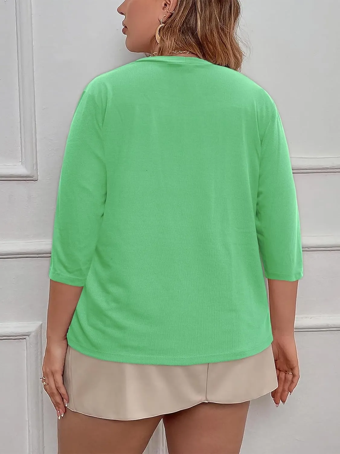 Women's Short Sleeve Cardigan Knit Sweaters Cropped Open Front Shrug Bolero