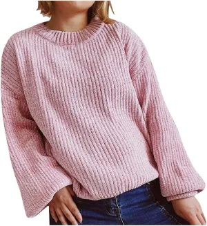 Women's Sweater Winter 2024 Oversized Chunky Knitted Pullover top Sweater Classic Long Sleeve Round Neck Cute Sweater