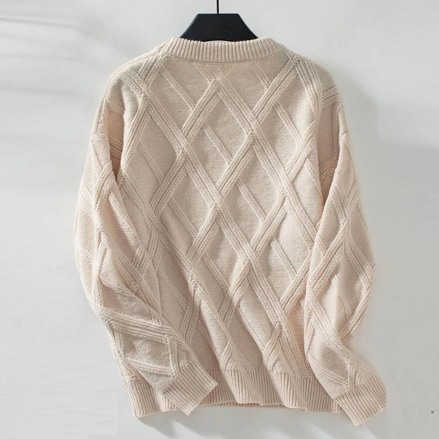 Women's Sweaters Fall Winter Tops Trendy Cable Knit Pullover Sweater Long Sleeve O-Neck Sweatshirt Knitwear Blouse