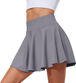 Women's Tennis Skirt with Shorts Underneath Summer Athletic Skorts with Pockets Y2k High Waisted Golf Skirt