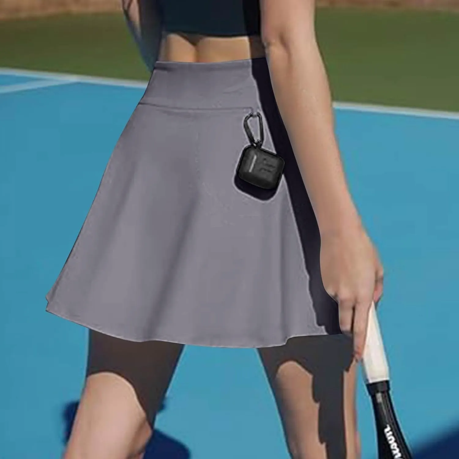 Women's Tennis Skirt with Shorts Underneath Summer Athletic Skorts with Slit Y2k High Waisted Golf Skirt