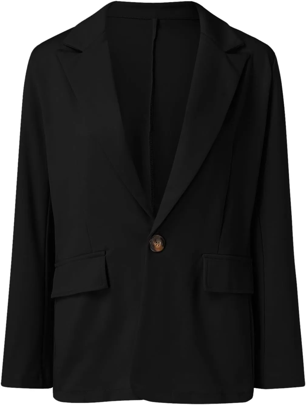 Women's Two Piece Lapels Suit Set Office Business Long Sleeve Button Formal Blazers   Pant Suit Slim Loose Jacket Suit