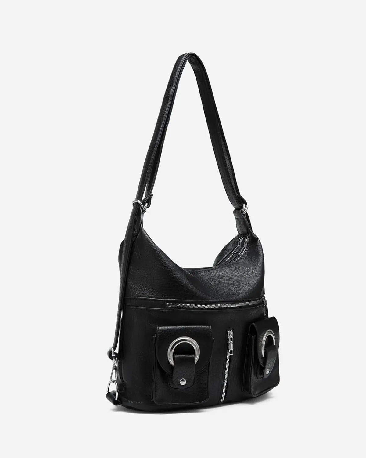 Women's Vegan Leather Handbag, Stylish Shoulder Crossbody Bag with Multiple Pockets, Lightweight Work & Everyday Bag