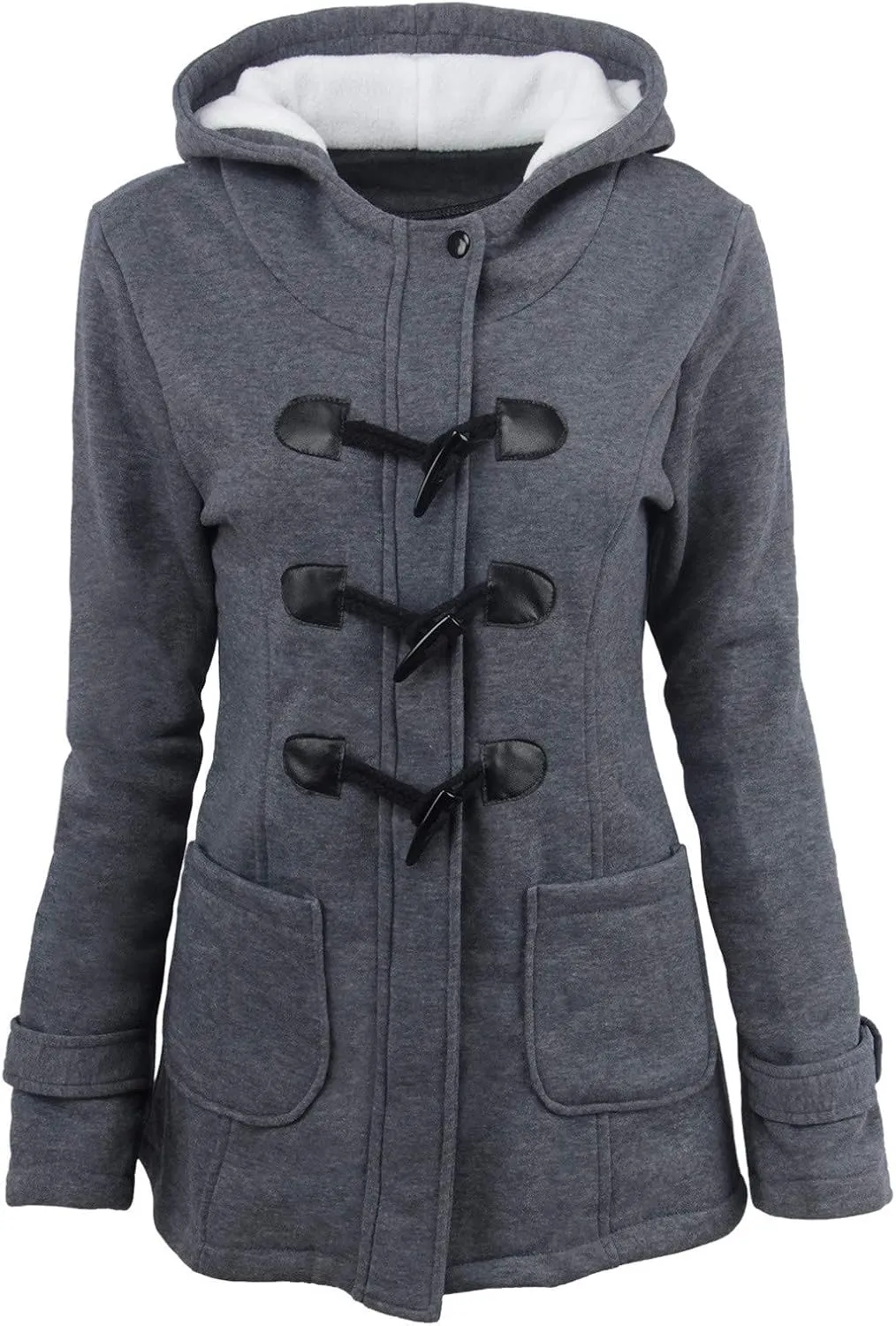 Womens Winter Coats Plus Size Warm Sherpa Lined Parkas Quilted Jacket Hoodie Plus Size Puffer Button Down Outerwear