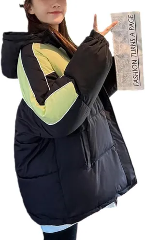 Women's Winter Oversize Jacket Overcoat Thick Down Cotton Padded Bubble Coat Female Casual Loose Hooded Parkas