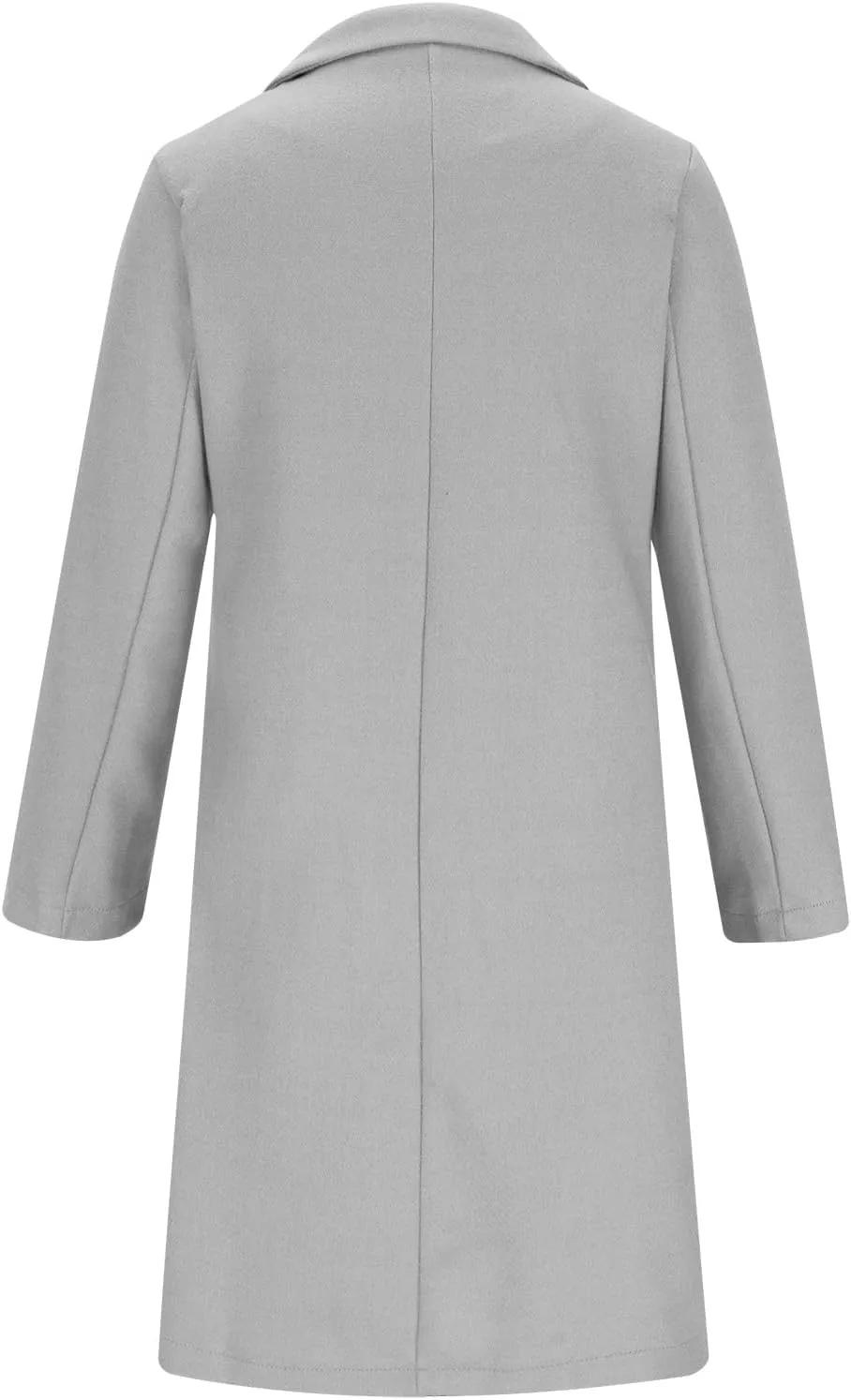 Women's Wool Blend Trench Coat Winter Jackets Mid Long Pea Coats Dressy Casual Double Breasted Overcoat with Pockets