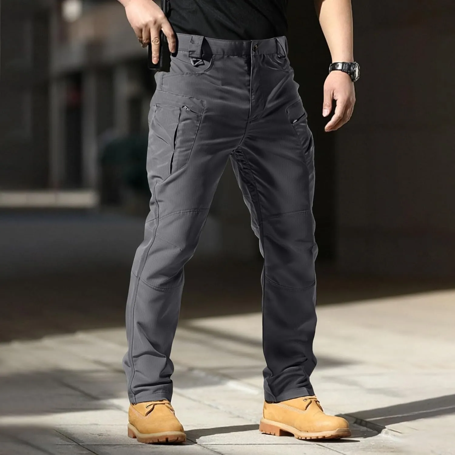Work Pants for Men Construction, Straight Fit Fast Dry Trousers Pants for Men Multipants Waterproof Ripstop