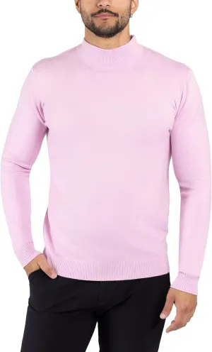 X RAY Mens Mock Neck Sweater, Soft Slim Fit Pullover Top, Basic Mock Neck Sweater for Men