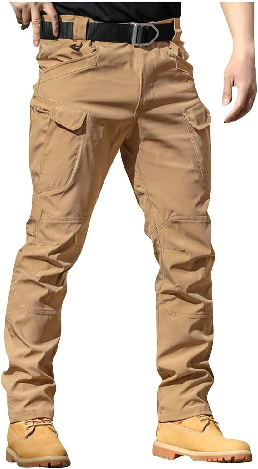 Ymosrh Men's Cargo Work Pants Casual Hiking Tactical Lightweight Ripstop Water Resistant Military Combat Trousers, M-3XL