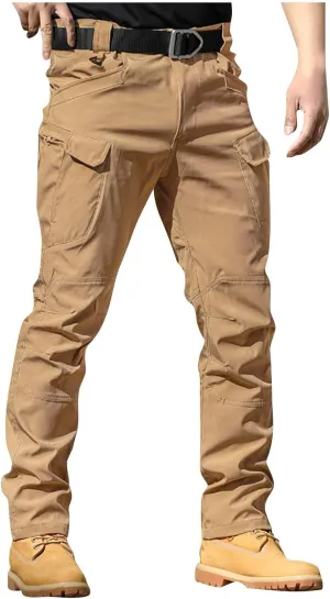 Ymosrh Men's Cargo Work Pants Casual Hiking Tactical Lightweight Ripstop Water Resistant Military Combat Trousers, M-3XL