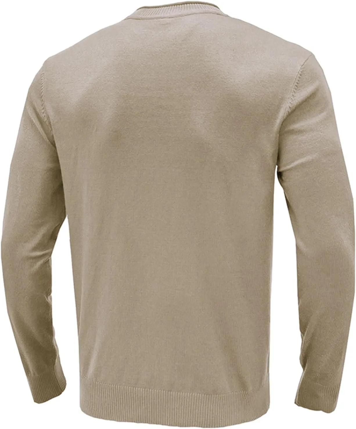 Ymosrh Men's Light Sweater Casual Basic Knit Sweaters Long Sleeve Solid Crew Neck Winter Pullover Thermal Tops, M-2XL