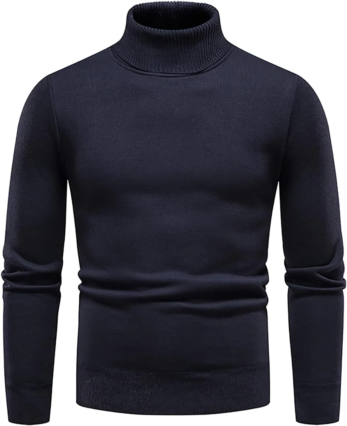 Ymosrh Men's Mock Turtleneck Sweater Casual Long Sleeve Pullover Thermal Ribbed Knit Sweatshirts Warm Sweaters, M-4XL