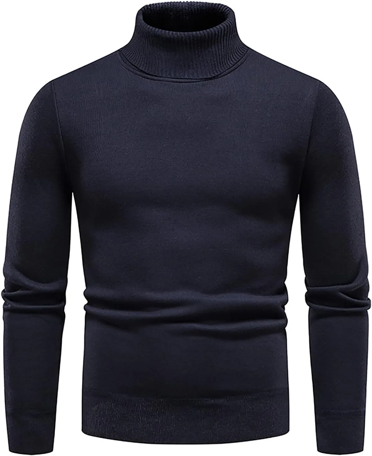 Ymosrh Men's Mock Turtleneck Sweater Casual Long Sleeve Pullover Thermal Ribbed Knit Sweatshirts Warm Sweaters, M-4XL