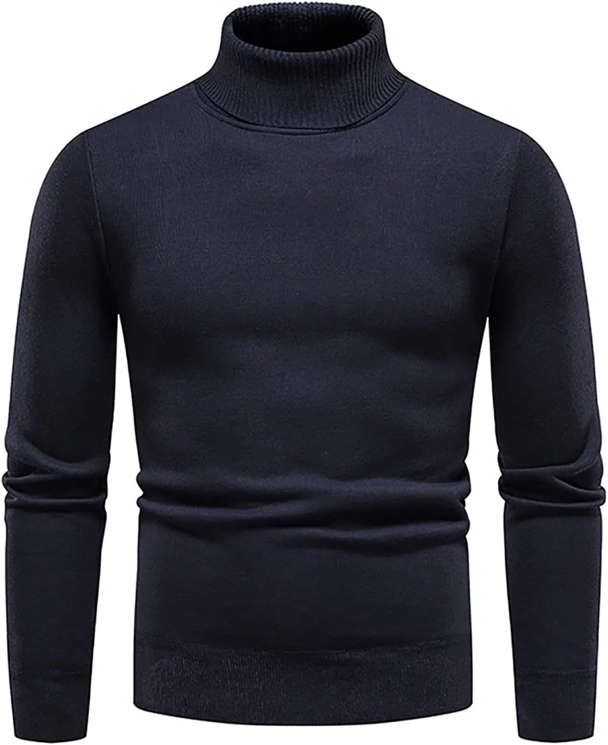 Ymosrh Men's Mock Turtleneck Sweater Casual Long Sleeve Pullover Thermal Ribbed Knit Sweatshirts Warm Sweaters, M-4XL