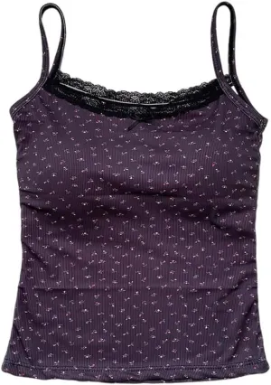 Zcargel Women Tank Top 1/2/4PCS Floral Lace Camisole Hot Girl Thin Straps Camisole Women Summer Tank Tops for 80-120 Lbs