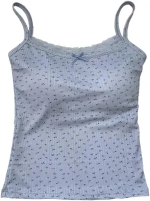 Zcargel Women Tank Top 1/2/4PCS Floral Lace Camisole Hot Girl Thin Straps Camisole Women Summer Tank Tops for 80-120 Lbs
